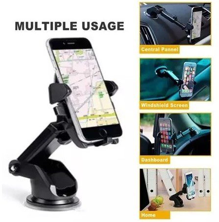 Soporte Celular Auto Reforzado 360 Clase 2 Suono 2 Ejes + Brazo Extensible