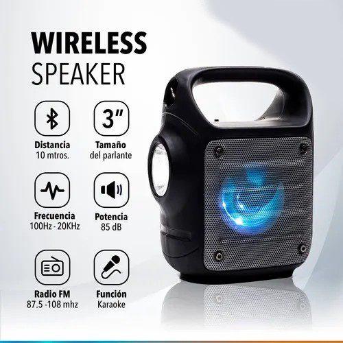 Parlante Con Linterna 3"  Kts Bluetooth Radio