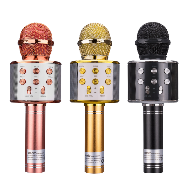 Microfono Karaoke Bluetooth Parlante Usb Recargable Color Negro