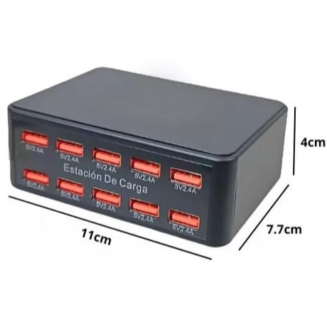 Cargador Estacion De Carga 60w 10 Puertos Usb 2.4A (copia)