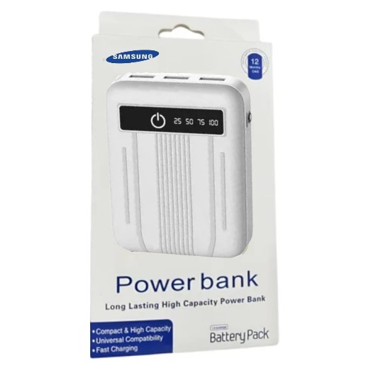 Powerbank Logo Samsung 3 Usb Color Blanco